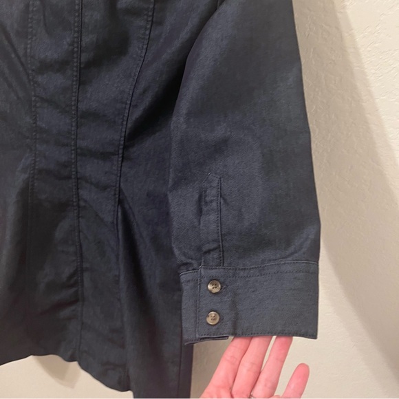 ISAAC MIZRAHI FOR TARGET **SIZE 4** DARK WASH DENIM SHIRT DRESS POCKETS Neutral - Picture 6 of 7